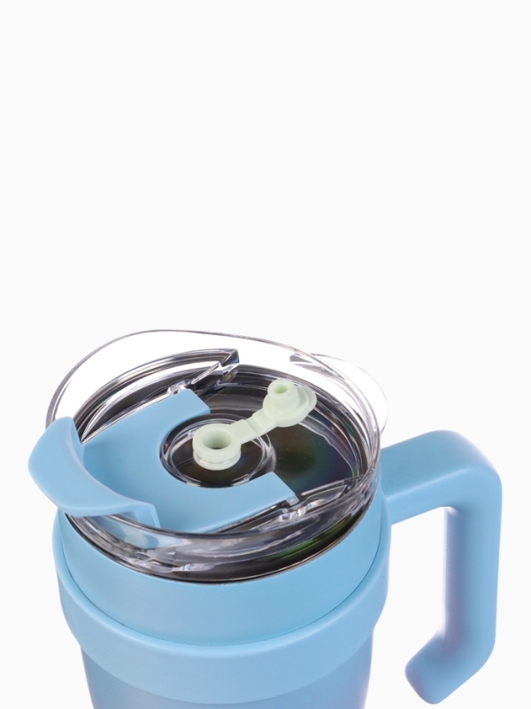 Термокружка с трубочкой 900 мл, сохраняет тепло 6 ч