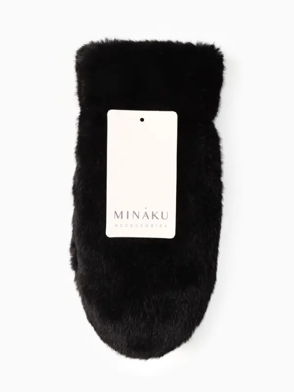 Варежки женские MINAKU цв.черный р-р 26*12см Варежки женские MINAKU цв.черный р-р 26*12см