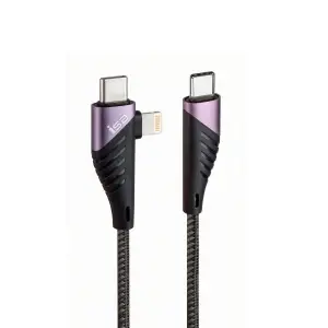 Кабель 2 в 1 TYPE-C на Type-C/Lightning 3А PD Freeway 1.2м U95 ISA