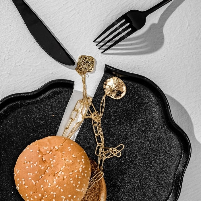 Кулон «Цепь» мятые круги, цвет золото, 60 см Кулон «Цепь» мятые круги, цвет золото, 60 см