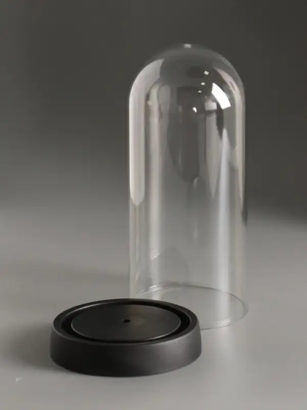 Купол-клош на подставке пластик 9,5х9,5х19 см Купол-клош на подставке пластик 9,5х9,5х19 см