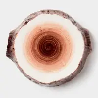 Блюдо для подачи Magistro Wood, 20.5&times;18.7&times;5.5 см, фарфор, коричневое