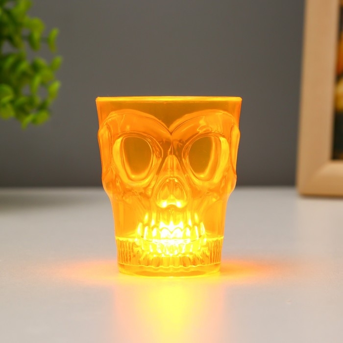 Фужер с подсветкой "Хэллоуин" LED 1Вт от батареек LR41 оранжевый 6х5х5см RISALUX Фужер с подсветкой "Хэллоуин" LED 1Вт от батареек LR41 оранжевый 6х5х5см RISALUX