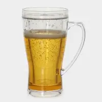 Кружка для пива охлаждающая, 420 мл, пластик, прозрачная