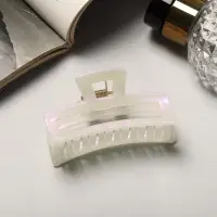 Крабик для волос &laquo;Жемчужный&raquo;, прямой, 7 см, белый