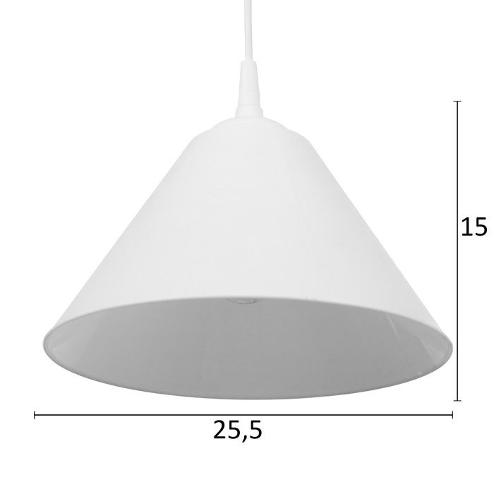 Подвес Подвес "Конус" 1х15Вт Е27 МОДЕЛЬ: BR 00267 белый 25х25х15см