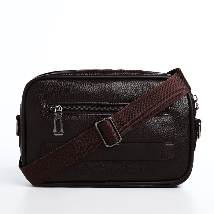 Сумка мужская через плечо, искусственная кожа, цвет коричневый Сумка мужская через плечо, искусственная кожа, цвет коричневый