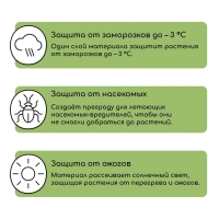 Материал укрывной, 5 × 3.2 м, плотность 20 г/м², спанбонд с УФ-стабилизатором, белый, Greengo, Эконом 30%