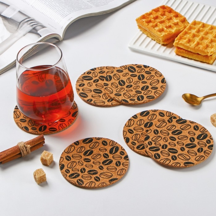 Набор подставок под горячее Доляна «Кофе», 6 шт, d=10 см Набор подставок под горячее Доляна «Кофе», 6 шт, d=10 см