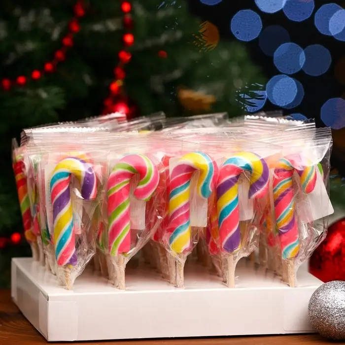 Карамель на палочке новогодняя Карамель на палочке новогодняя "Трость мини", 15 г