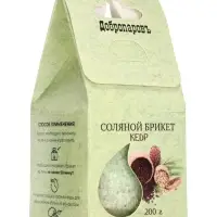 Соляной брикет куб &laquo;Кедр&raquo; 200 г &laquo;Добропаровъ&raquo;