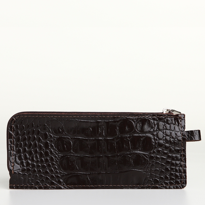 Ключница карманная на молнии, TEXTURA, длина 14 см, кольцо, цвет коричневый Ключница карманная на молнии, TEXTURA, длина 14 см, кольцо, цвет коричневый