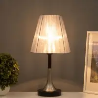 Лампа настольная RISALUX &laquo;Рита&raquo; 1&times;40 Вт Е27 черный/серебро/серый 20&times;20&times;40 см