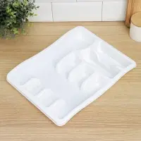 Лоток для столовых приборов в ящик BEROSSI Magic, 6 секций, 38&times;29&times;5 см, пластик, белый