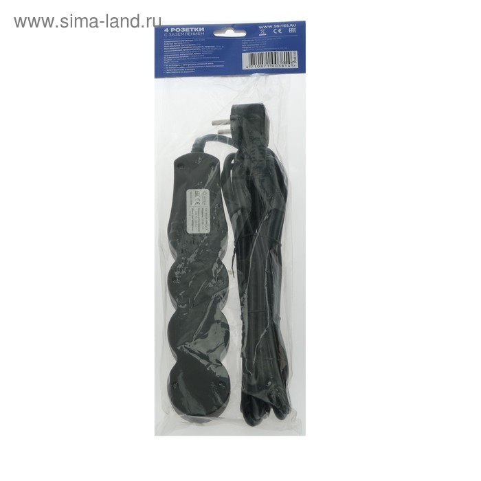 Сетевой фильтр 5bites SP4B-150 4S, 4 розетки, 5 м, 10 А, 3х0.75 мм2, с з/к, с выкл.,черный Сетевой фильтр 5bites SP4B-150 4S, 4 розетки, 5 м, 10 А, 3х0.75 мм2, с з/к, с выкл.,черный