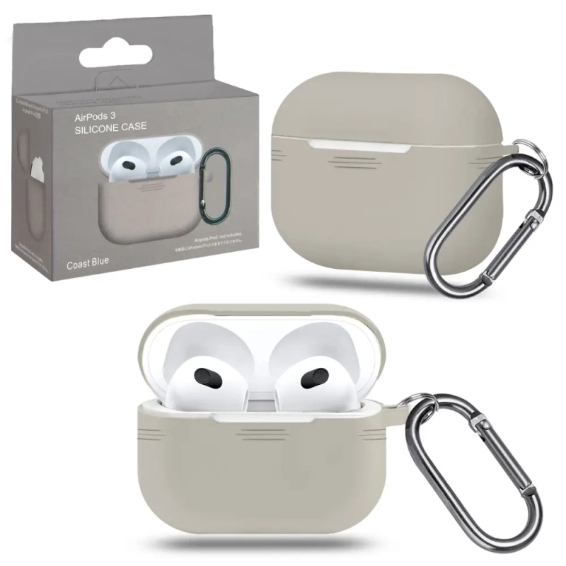 Чехол APods 3 с карабином №1 stone Чехол APods 3 с карабином №1 stone