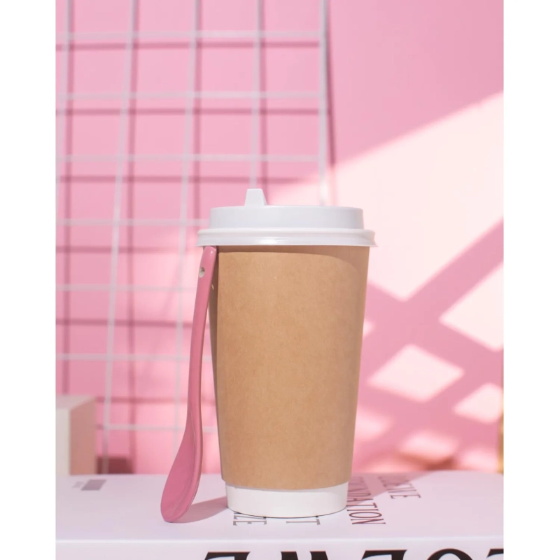 Стакан одноразовый бум двухслойный d-90мм 400мл коричневый (25шт/уп)