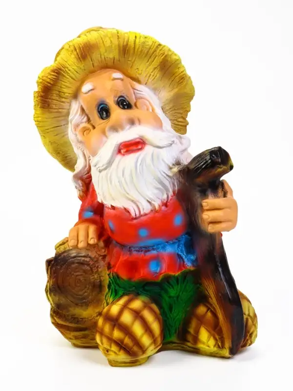 Садовая фигура из полистоуна &laquo;Гном - лесовик&raquo;, 49&times;27&times;35 см