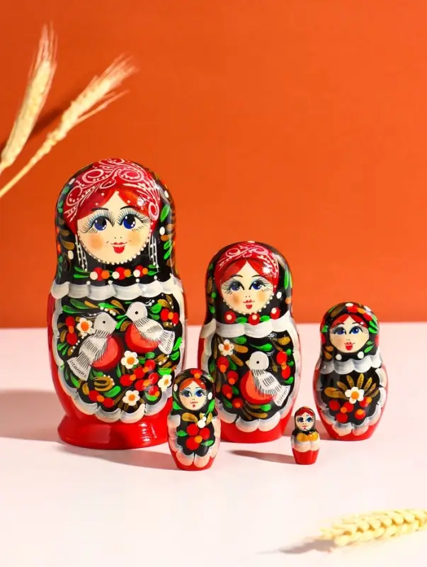 Матрёшка дерево &laquo;Птички&raquo;, 5-кукольная, 15 см