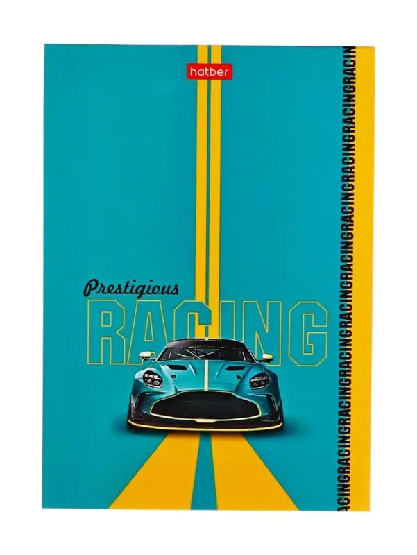 Блокнот А6, 32 листа в клетку на скобе Hatber &laquo;Престижные гонки&raquo;, обложка мелованныя бумага, глянцевая ламинация, блок офсет, МИКС 8 видов