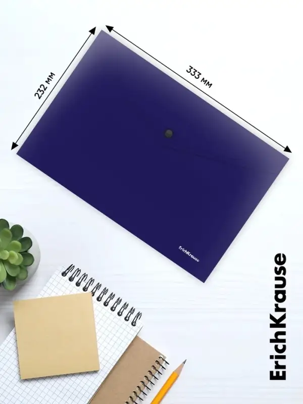 Папка-конверт на кнопке А4 ErichKrause Matt Reef, непрозрачный, микс