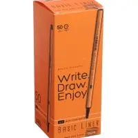 Ручка капиллярная BrunoVisconti. Basic FINELINER, чёрный стержень, узел 0.4 мм