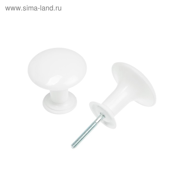 Ручка кнопка пластиковая РК1-7, белая