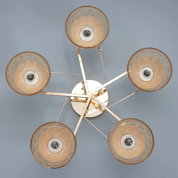 Светильник потолочный BayerLux &laquo;Аквила&raquo;, 5хЕ27, 40 Вт, золото, 45&times;15&times;22 см