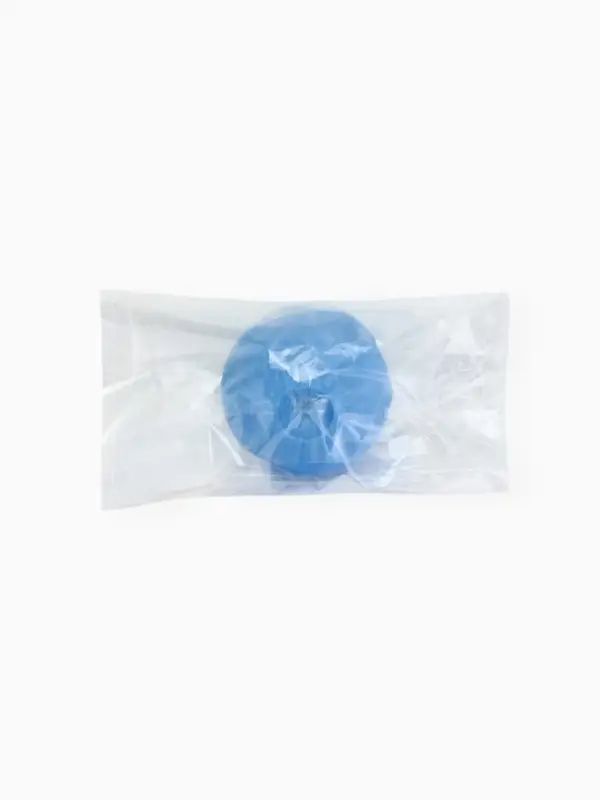 Игрушка пищащая "Мячик" для собак, 6,5 см, голубая