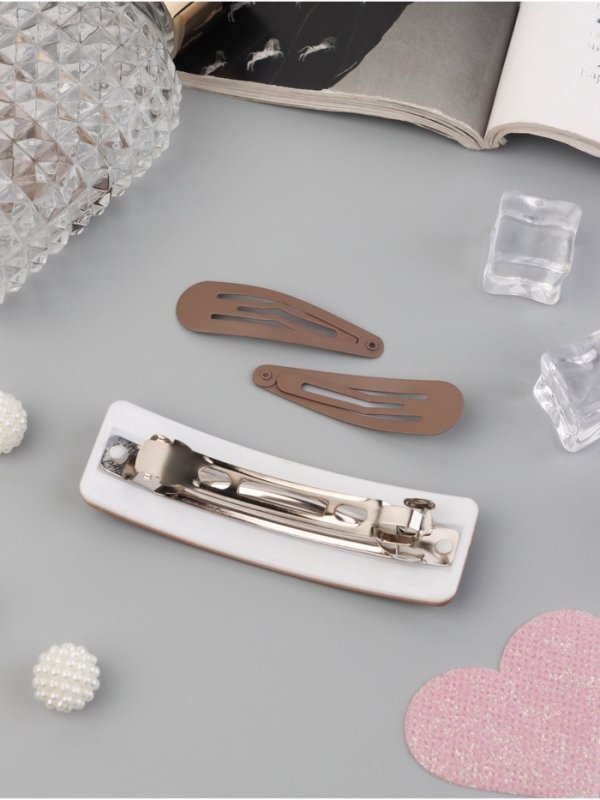 Набор для волос Набор для волос "Элери" (4 резинки 6,5см, автомат 8см, 2 невидимки 4,5см) коричневый