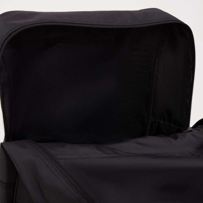 Сумка дорожная 20 Сумка дорожная 20" на колёсах, отдел на молнии, наружный карман, цвет чёрный