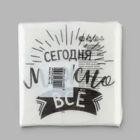 Салфетки бумажные однослойные &laquo;Сегодня можно всё&raquo;, 24&times;24 см, набор 50 шт.