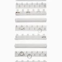 Органайзер для украшений QF &laquo;Настенный&raquo;, 15&times;8&times;3 см, набор 9 шт., белый