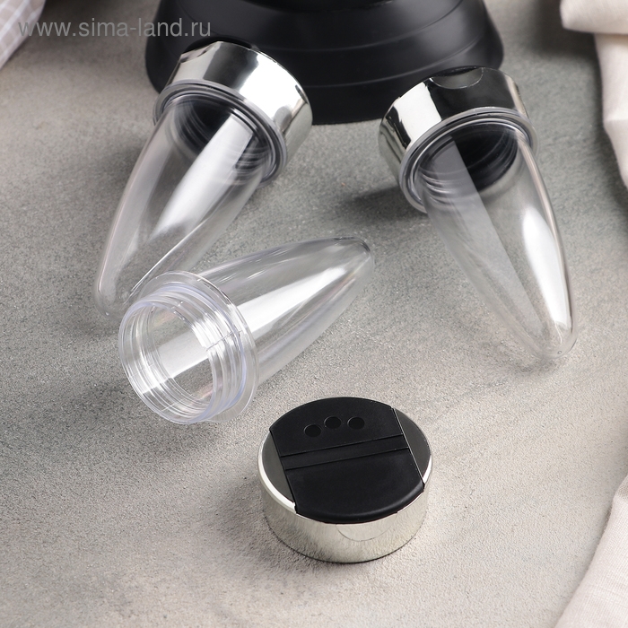 Набор для специй «Конус», 100 мл, на подставке, 6 шт Набор для специй «Конус», 100 мл, на подставке, 6 шт