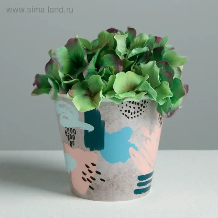 Кашпо для цветов «Яркие мазки», 0,8 л, 11 х 12 см Кашпо для цветов «Яркие мазки», 0,8 л, 11 х 12 см
