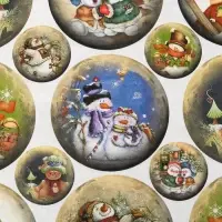 Декупажная карта &laquo;Снеговики&raquo;, плотность 45 г/м&sup2;3, А4