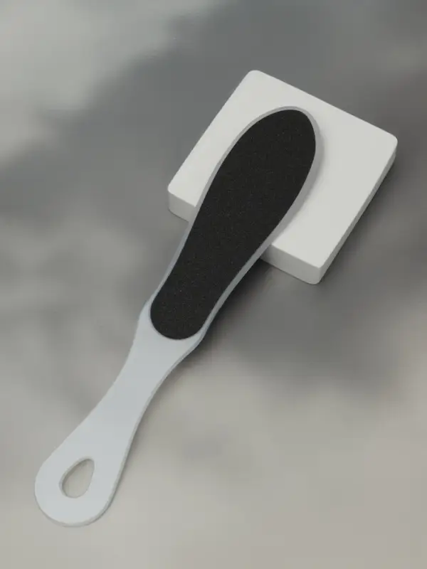 Пилка для пяток, наждачная, двусторонняя, 27 см, белая