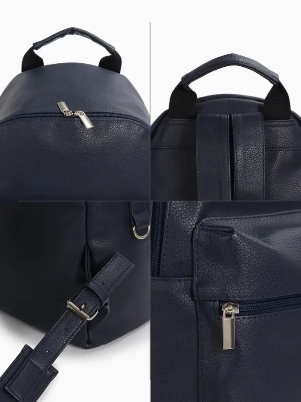 Рюкзак городской TEXTURA на молнии с карманом, размер 30&times;17&times;42 см, тёмно-синий