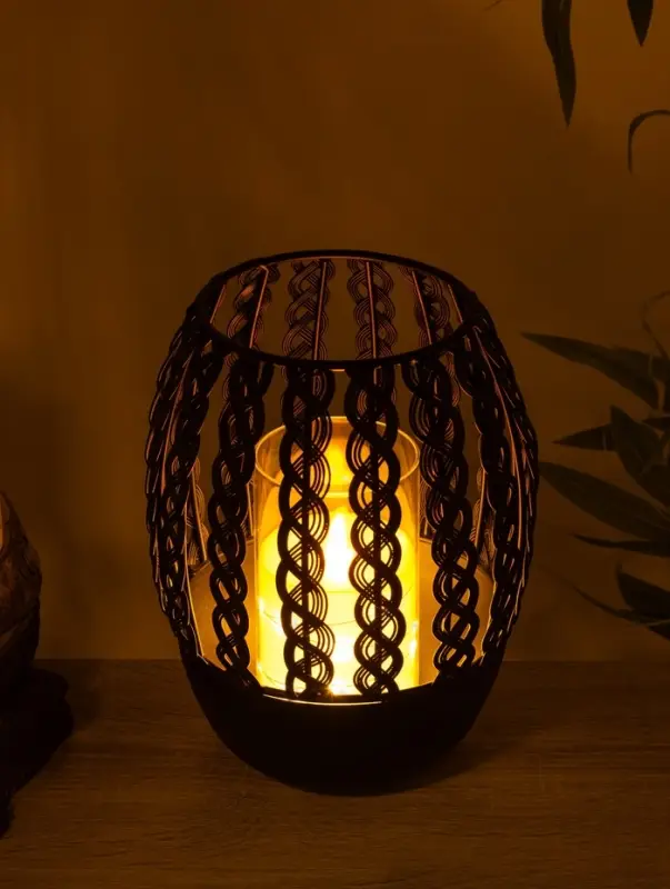 Подсвечник &laquo;Плетение&raquo;, 17&times;17&times;23 см, металл