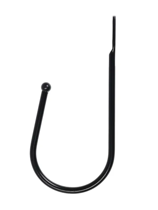 Крючок для штор ТУНДРА KS011, однорожковый, цвет черный, 2 шт Крючок для штор ТУНДРА KS011, однорожковый, цвет черный, 2 шт