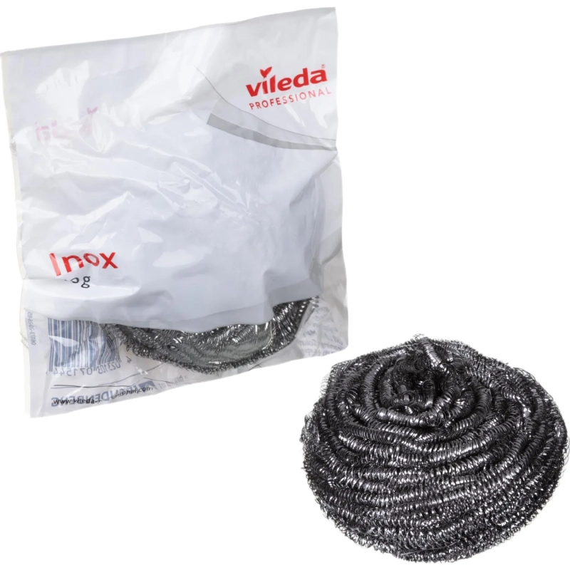 Губка-мочалка для мытья посуды Inox очищающая спираль 40г, 100200