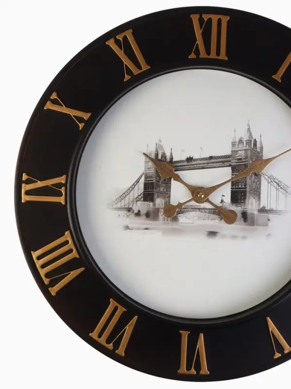 Часы настенные интерьерные &laquo;Лондонский мост&raquo;, бесшумные, плавный ход, d=50 см