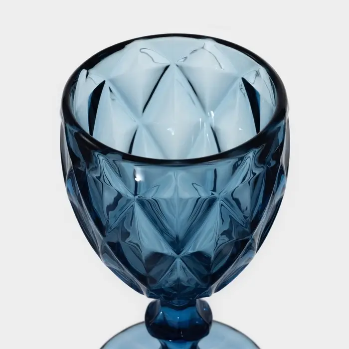 Бокалы для вина Magistro &laquo;Круиз&raquo;, 250 мл, 8&times;15.3 см, набор 6 шт., стекло, синие