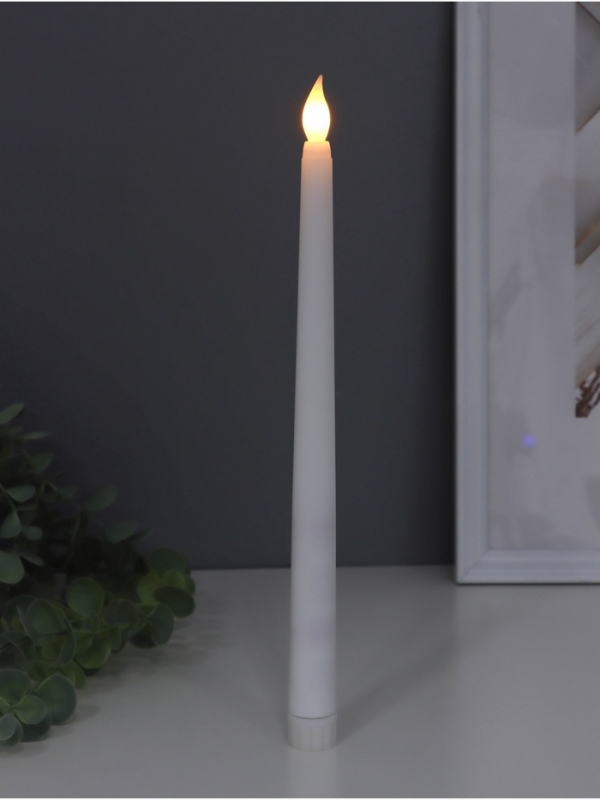 Ночник свеча Ночник свеча "Нежность" набор 2 шт LED 2xААА белый 2х2х27,5см