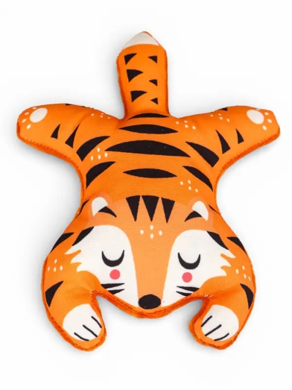 Мягкая игрушка для собак &laquo;Тигр&raquo;, 25 см, с пищалкой, оранжевая
