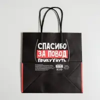 Пакет подарочный, упаковка, &laquo;Повод прибухнуть&raquo;, 22&times;22&times;11 см