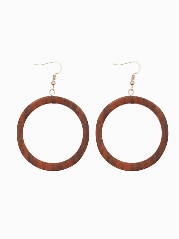 Серьги &laquo;Круг&raquo;, дерево соно