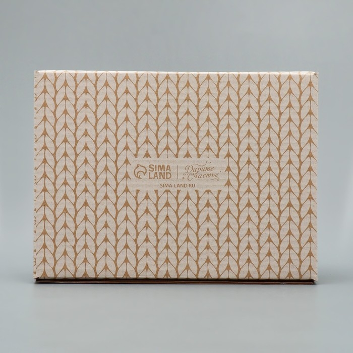 Коробка новогодняя складная «С новым годом!», бурый, 27 х 21 х 9 см, Новый год Коробка новогодняя складная «С новым годом!», бурый, 27 х 21 х 9 см, Новый год