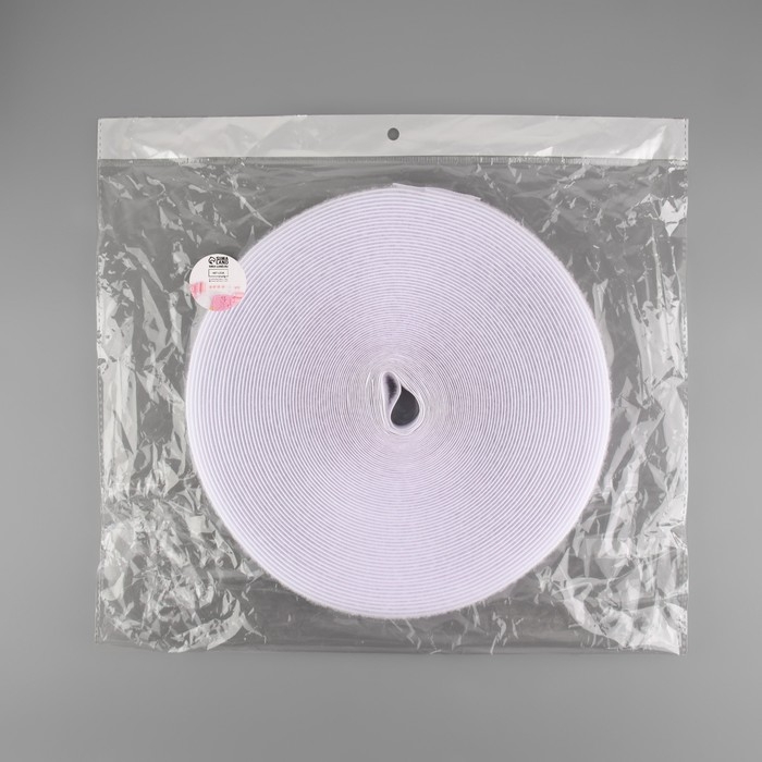 Липучка «Петля», 20 мм × 25 ± 1 м, цвет белый Липучка «Петля», 20 мм × 25 ± 1 м, цвет белый