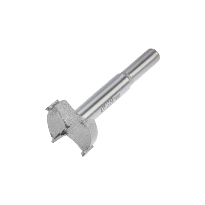 Сверло Форстнера ТУНДРА, твердосплавные пластины, цилиндрический хвостовик, 28 мм Сверло Форстнера ТУНДРА, твердосплавные пластины, цилиндрический хвостовик, 28 мм